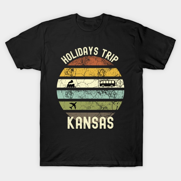 Holidays Trip To Kansas, Family Trip To Kansas, Road Trip to Kansas, Family Reunion in Kansas, Holidays in Kansas, Vacation in Kansas T-Shirt by DivShot 